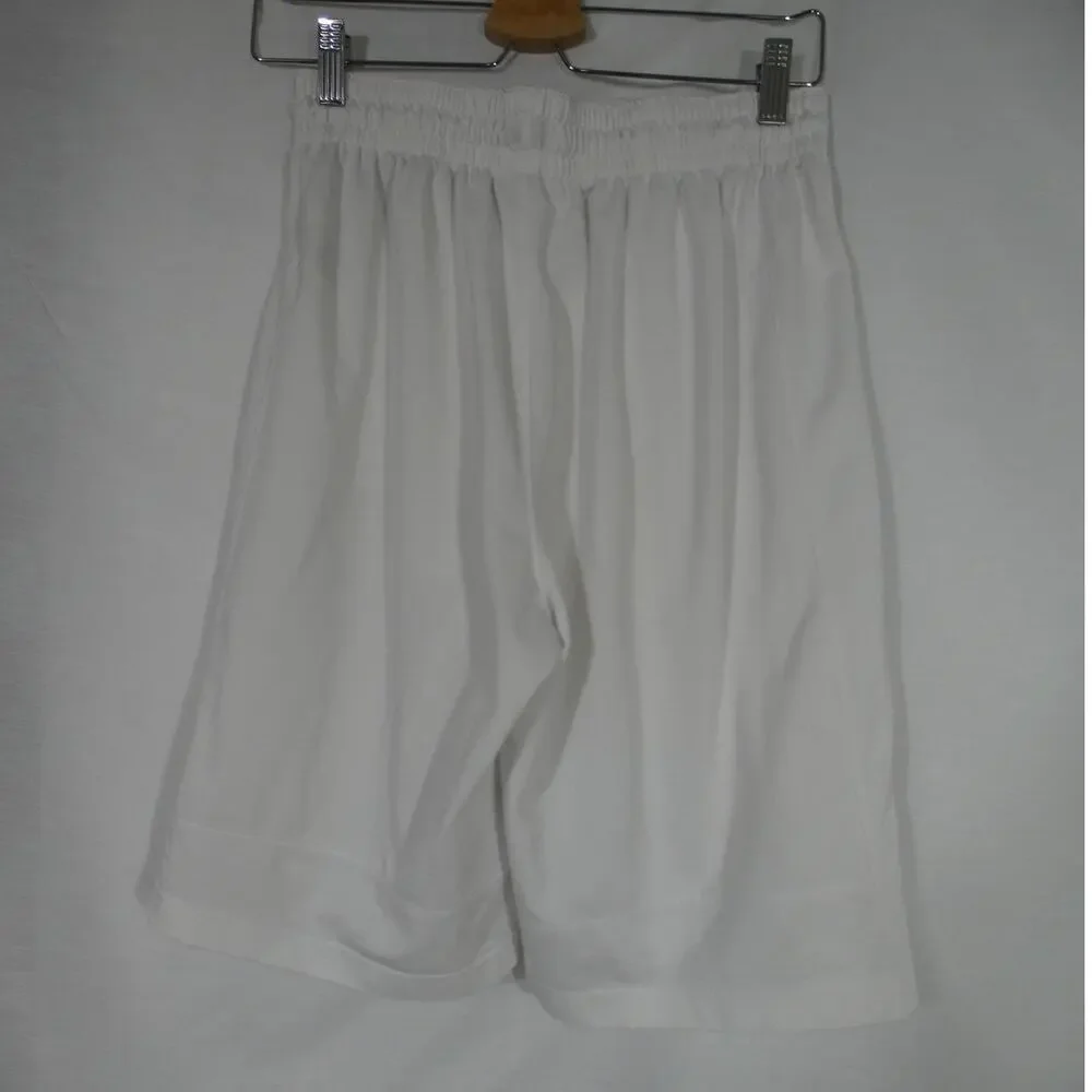 Nike Medium Men's White Athleisure Shorts Longer Pockets Drawstring Casual Sport